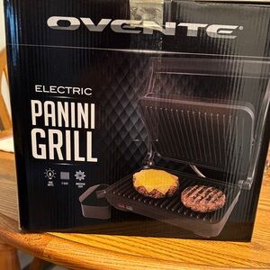 Ovente Electric Panini Grill - Black
